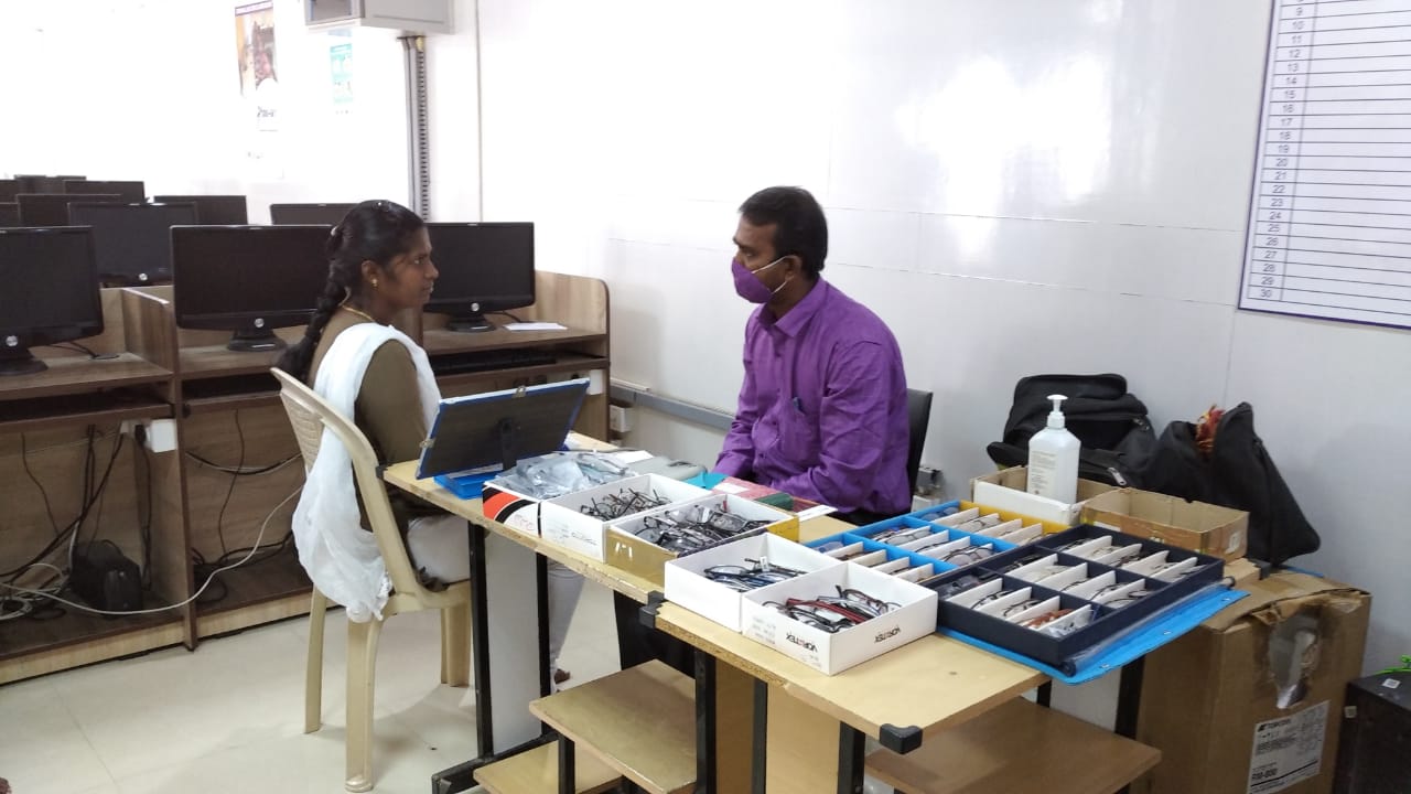 Free Eye Checkup for Students of DDU GKY Project.